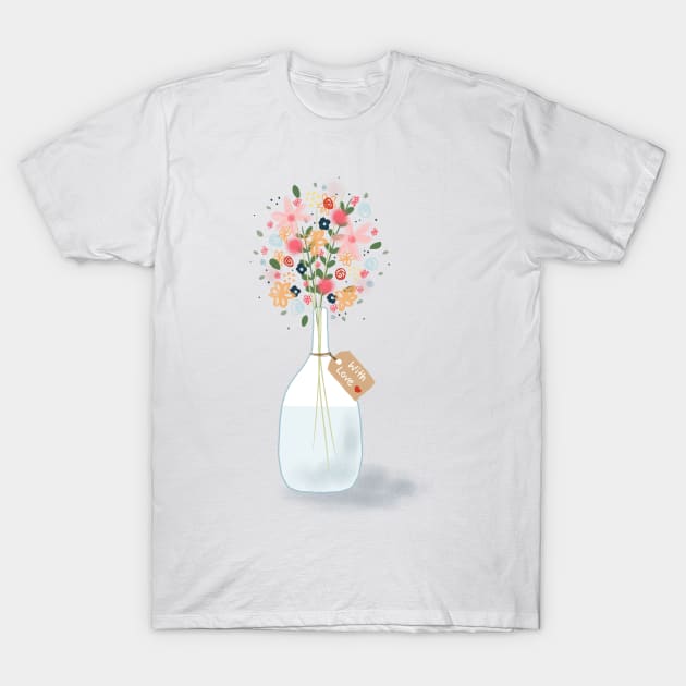 Flower Vase T-Shirt by KathrinLegg